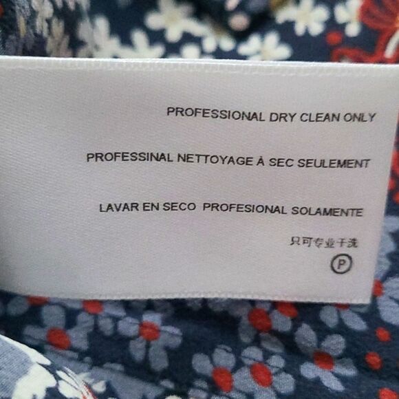 Adriano Goldschmied Women's Size XS Silk Blouse Snap Button Floral Western Boho - Picture 13 of 15